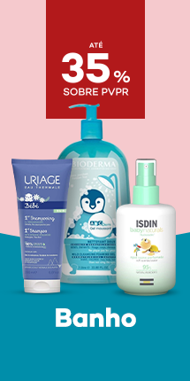 Produtos de Banho com destaque promocional de at&eacute; 35% sobre pre&ccedil;o de Venda ao P&uacute;blico Recomendado